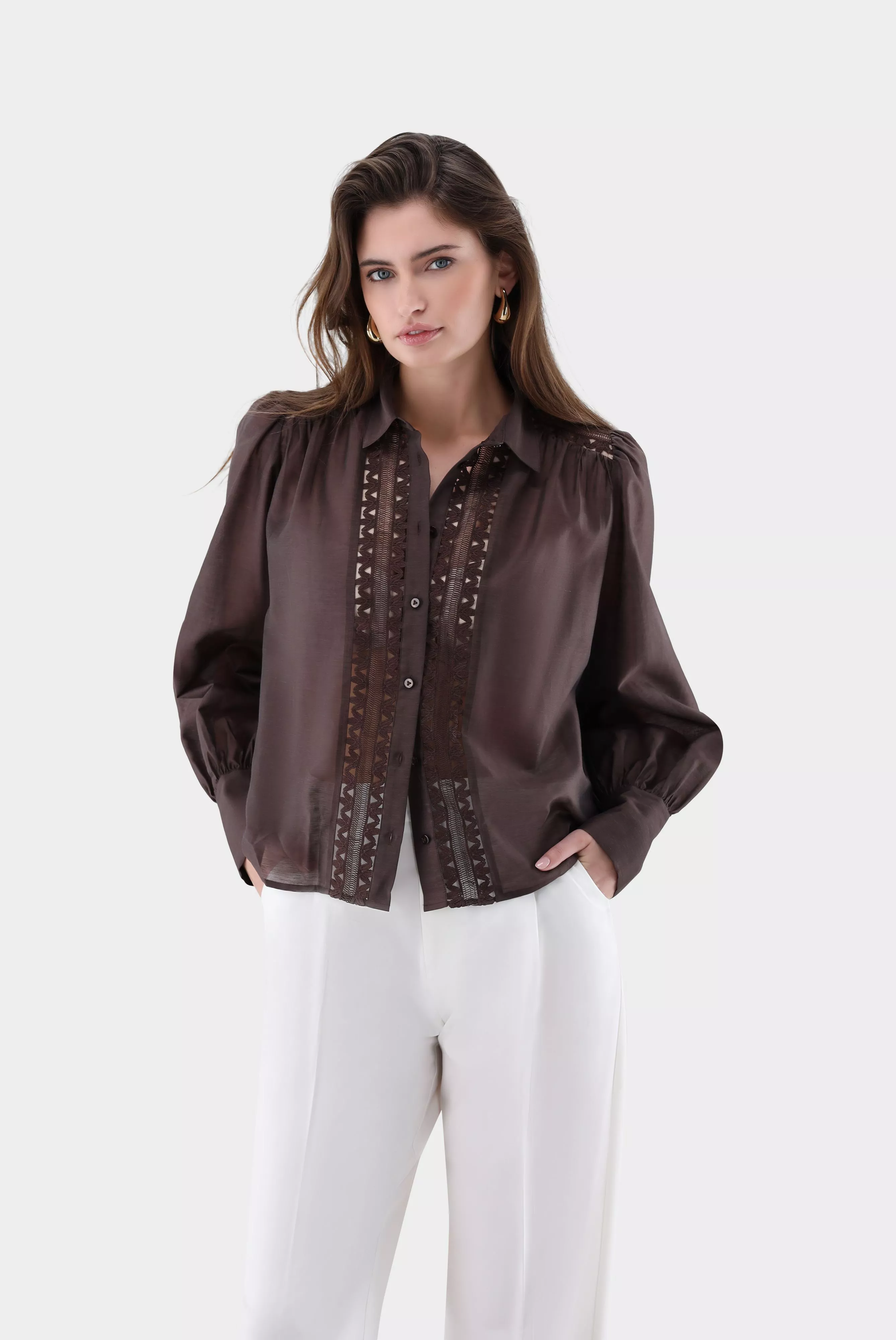 блузка ALWIA PB коричневый ALWIA-PB_Z20145_180 ,photo 1