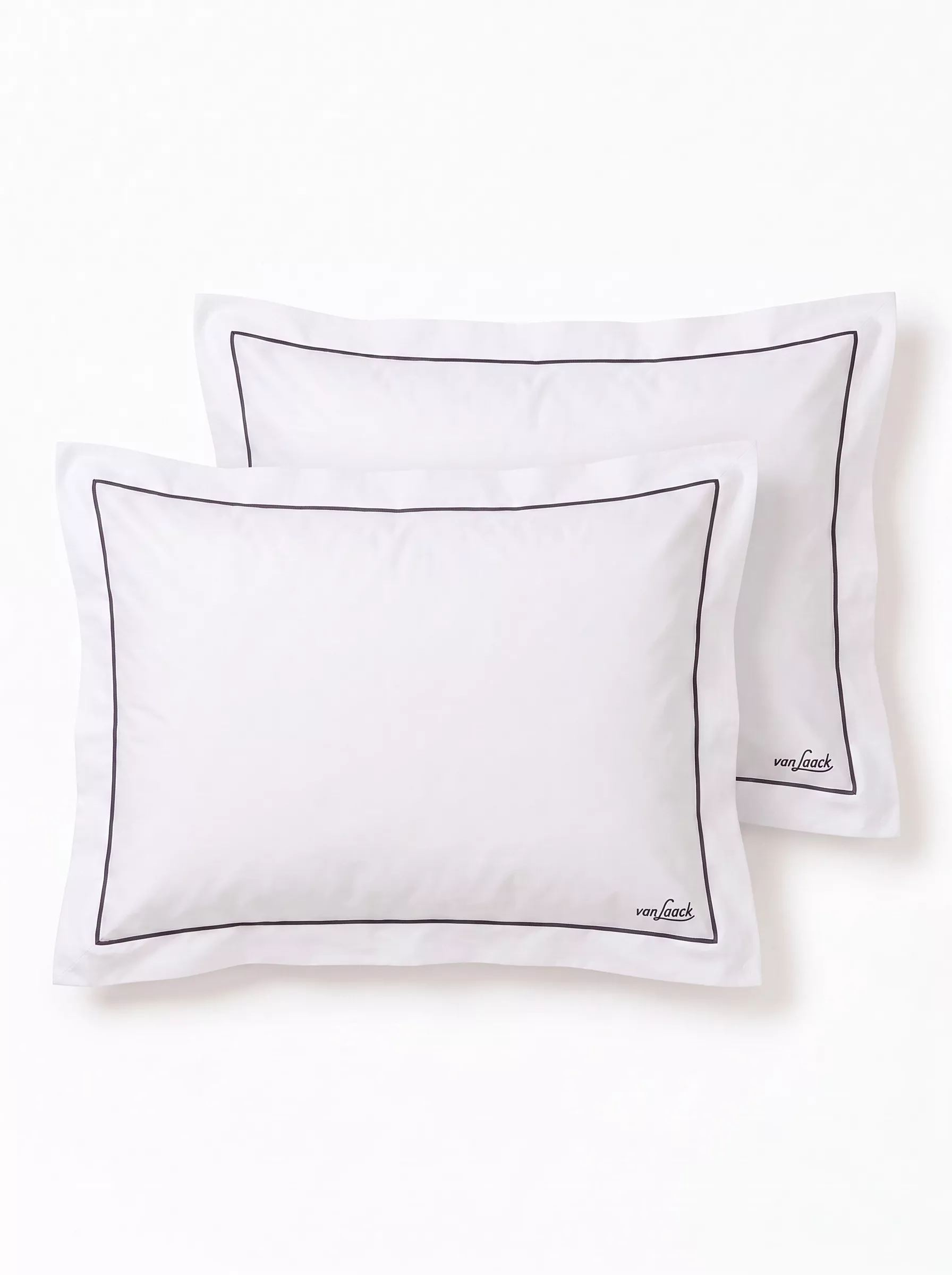 van Laack КОМПЛЕКТ ПОСТЕЛЬНОГО БЕЛЬЯ BEDLINEN SET3
 цвет белый с серой окантовкой ,photo 2