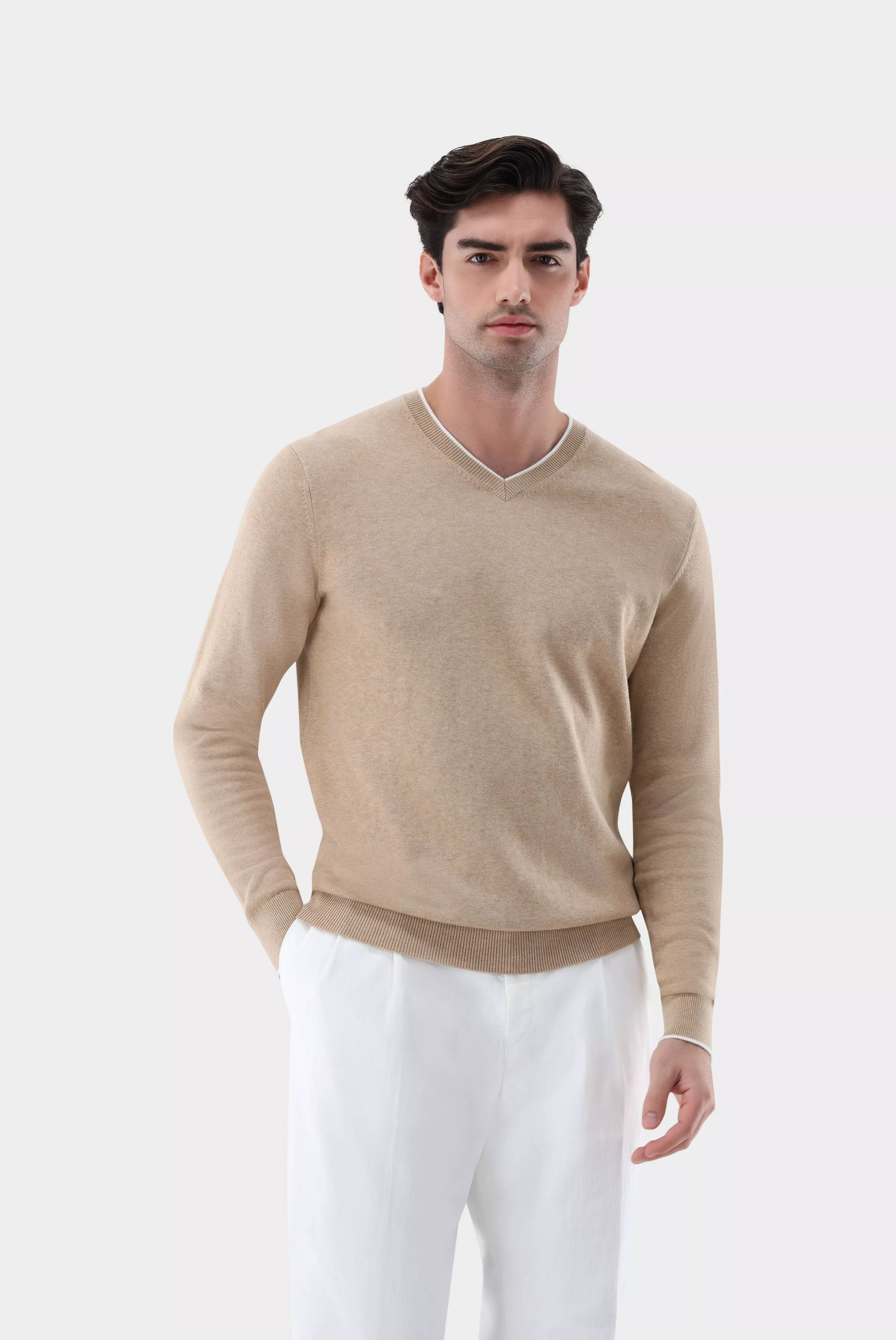 пуловер SANDI F бежевый SANDI-F_S00360_131 ,photo 1