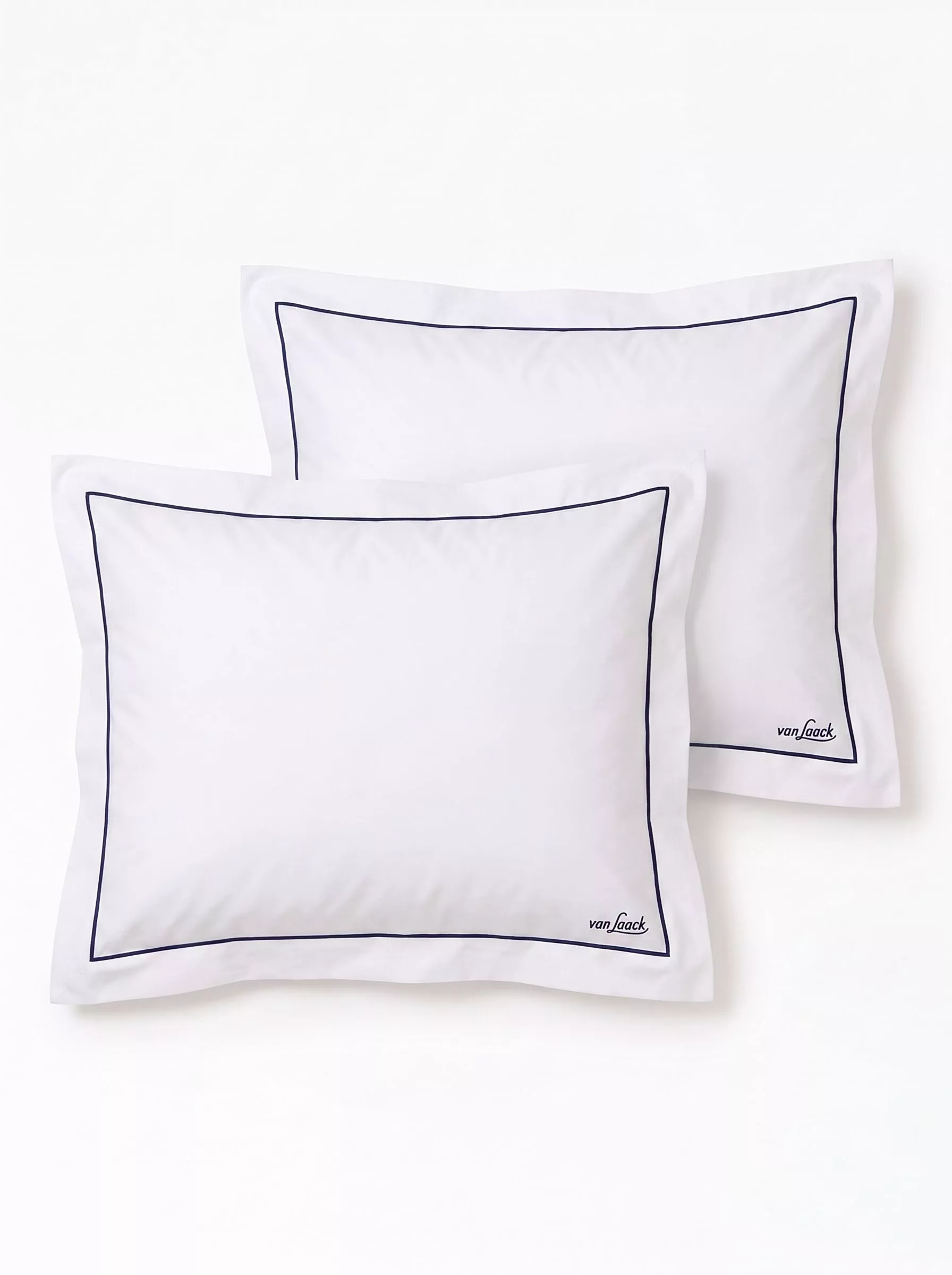 van Laack НАБОР НАВОЛОЧЕК PILLOW SET1
 цвет белый с синей окантовкой ,photo 1