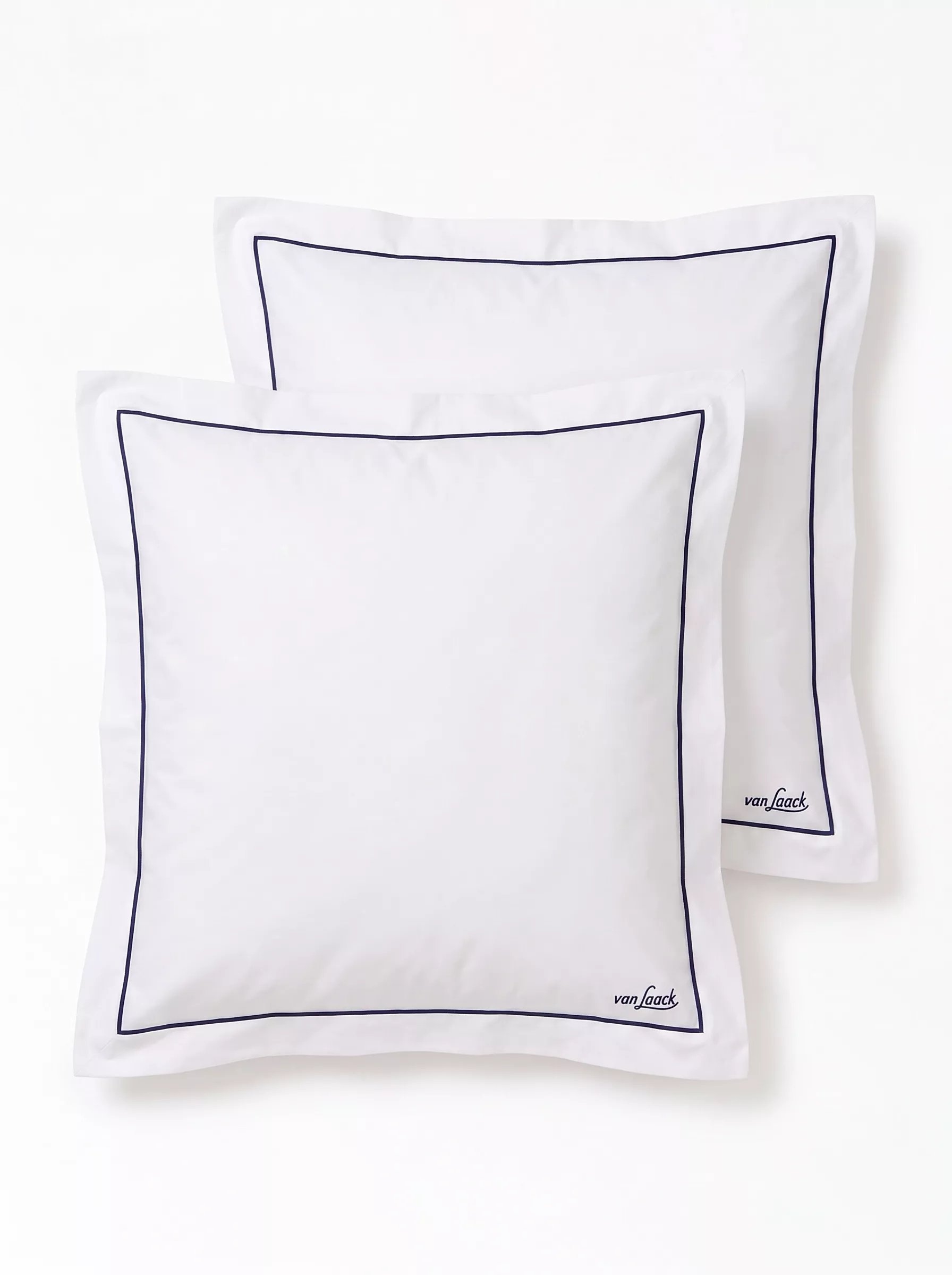van Laack НАБОР НАВОЛОЧЕК PILLOW SET2
 цвет белый с синей окантовкой ,photo 1