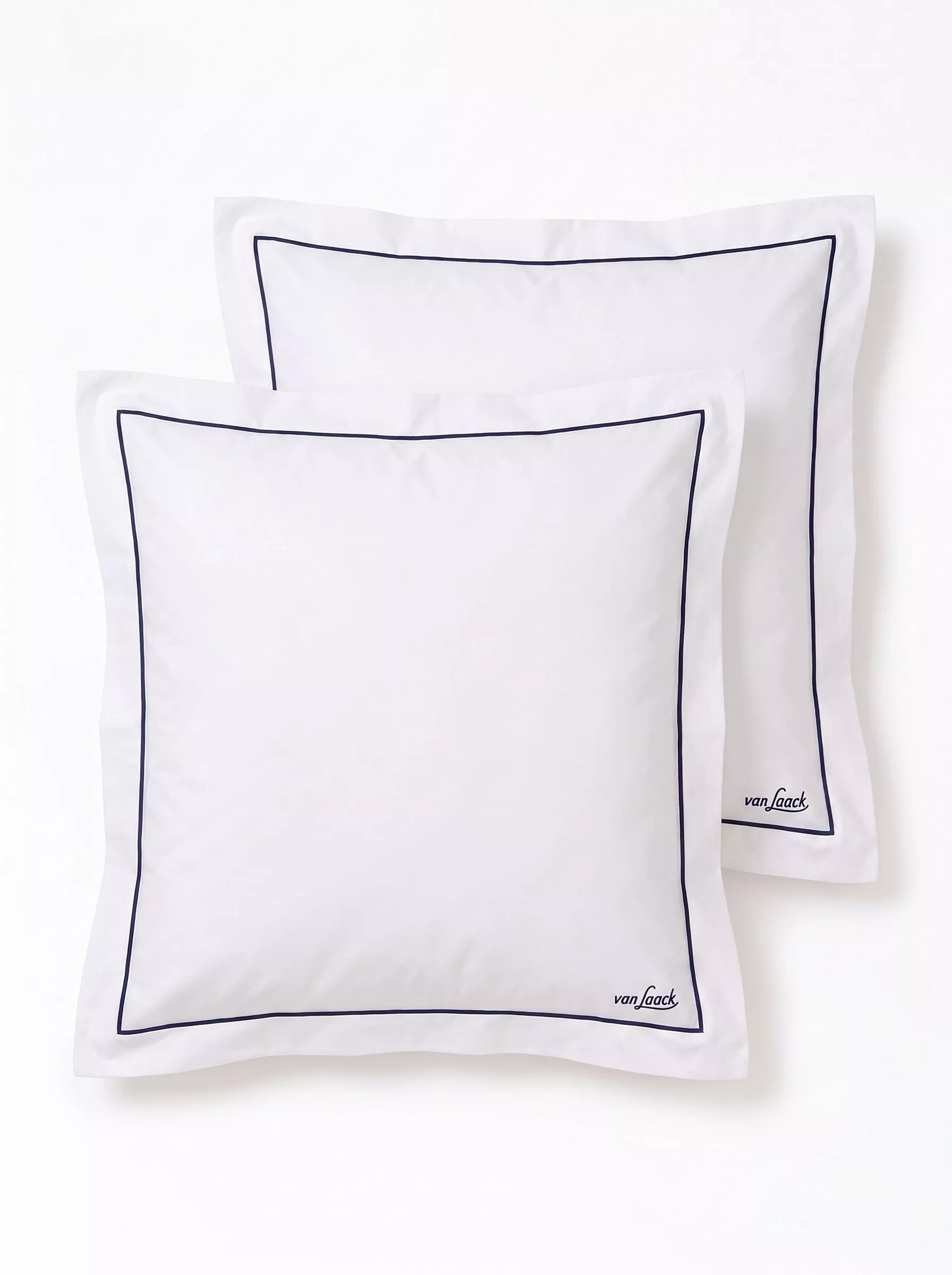 van Laack НАБОР НАВОЛОЧЕК PILLOW SET2
 цвет белый с синей окантовкой ,photo 1