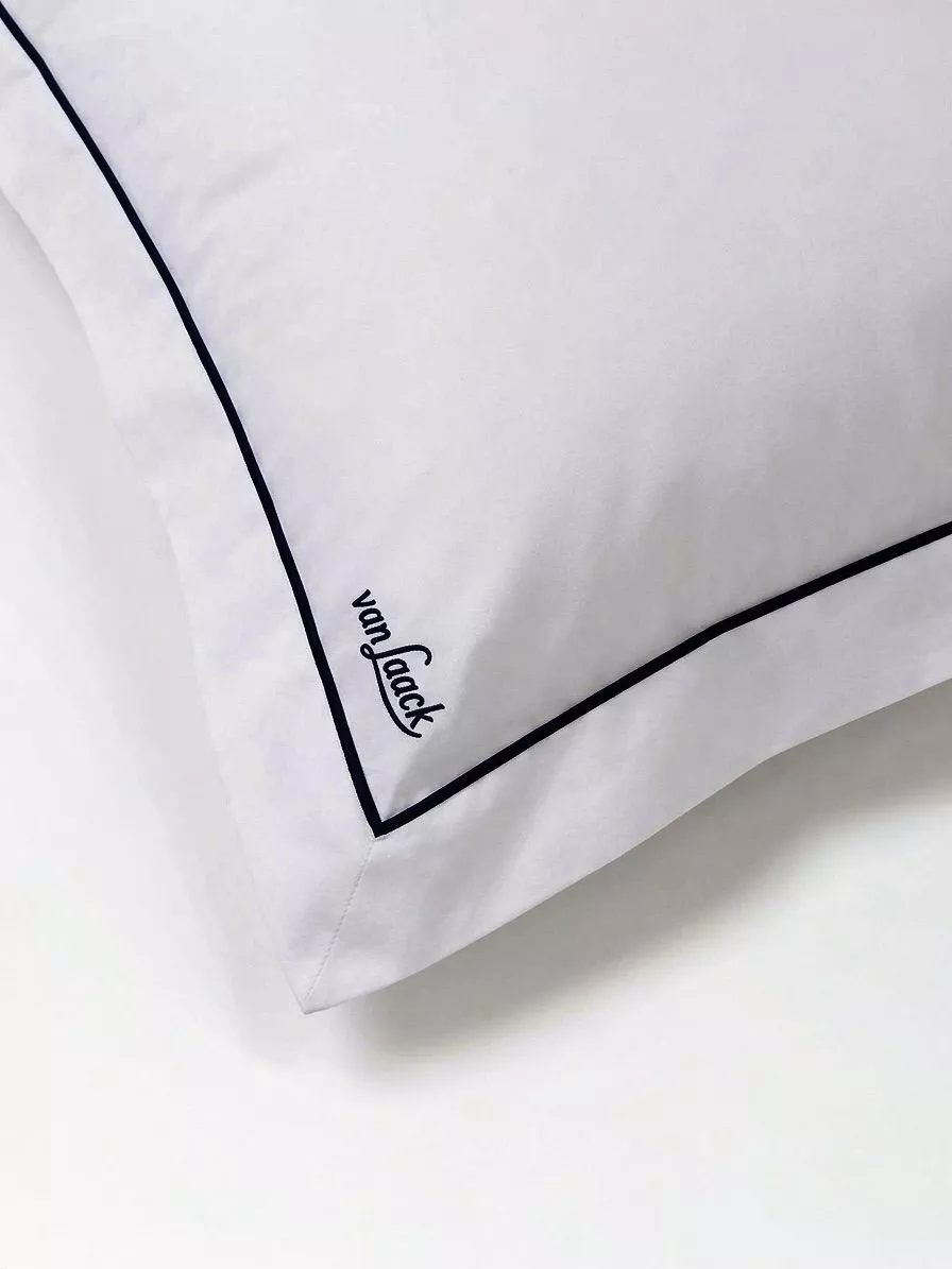 van Laack КОМПЛЕКТ ПОСТЕЛЬНОГО БЕЛЬЯ BEDLINEN SET2
 цвет белый с синей окантовкой ,photo 3