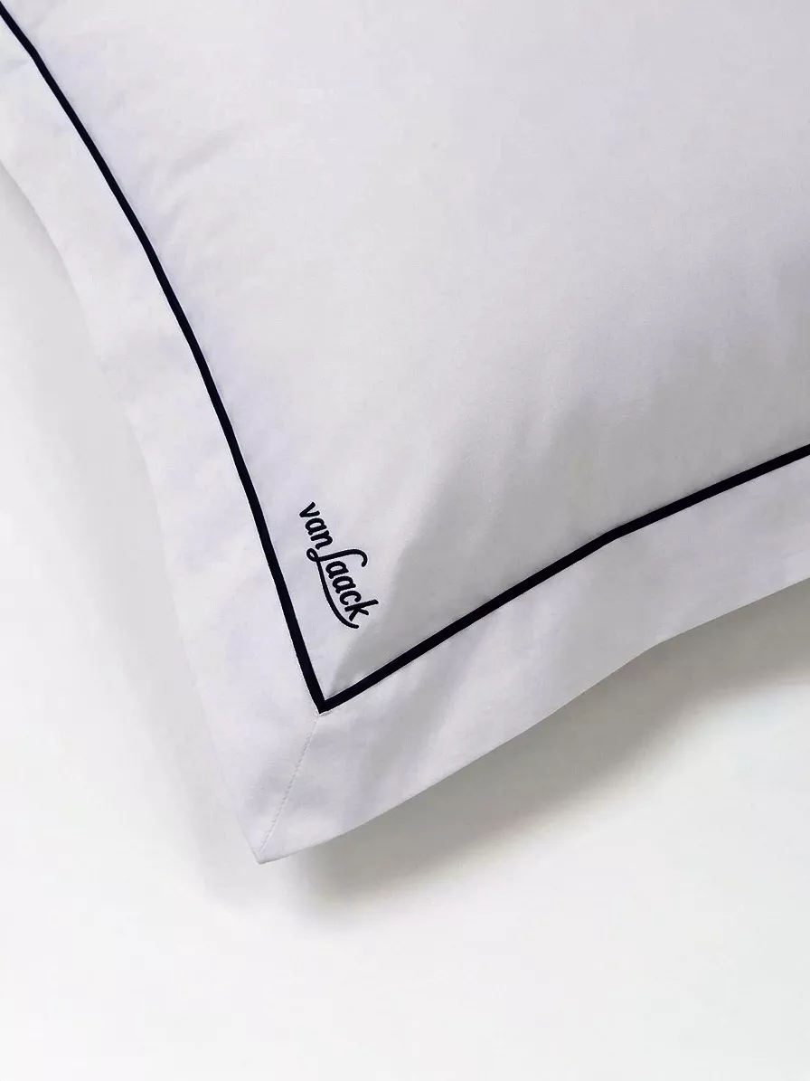 van Laack КОМПЛЕКТ ПОСТЕЛЬНОГО БЕЛЬЯ BEDLINEN SET3
 цвет белый с синей окантовкой ,photo 3