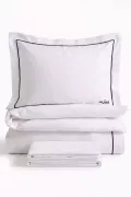КОМПЛЕКТ ПОСТЕЛЬНОГО БЕЛЬЯ BEDLINEN SET3
 цвет белый с синей окантовкой