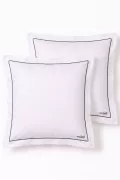 НАБОР НАВОЛОЧЕК PILLOW SET2
 цвет белый с серой окантовкой