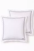 НАБОР НАВОЛОЧЕК PILLOW SET2
 цвет белый с серой окантовкой